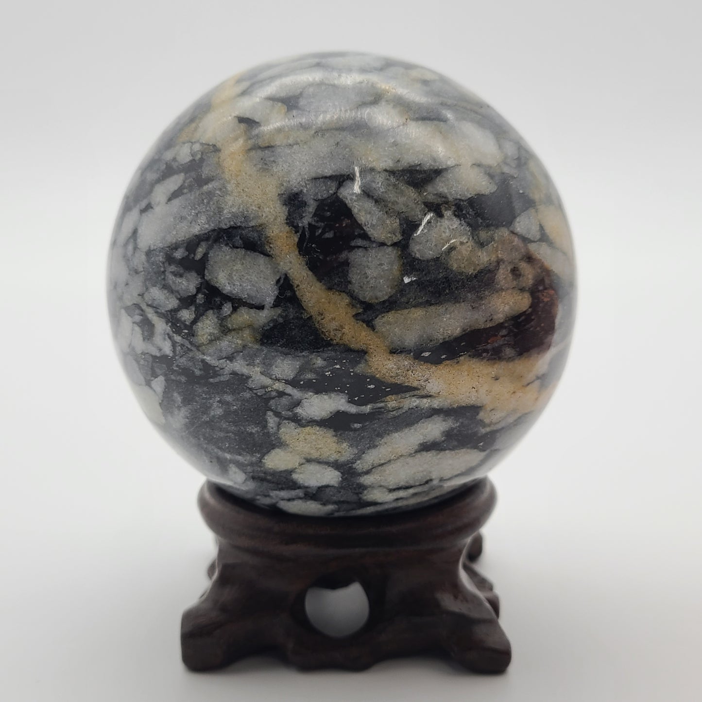 Shell Jasper Sphere