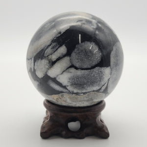 Shell Jasper Sphere