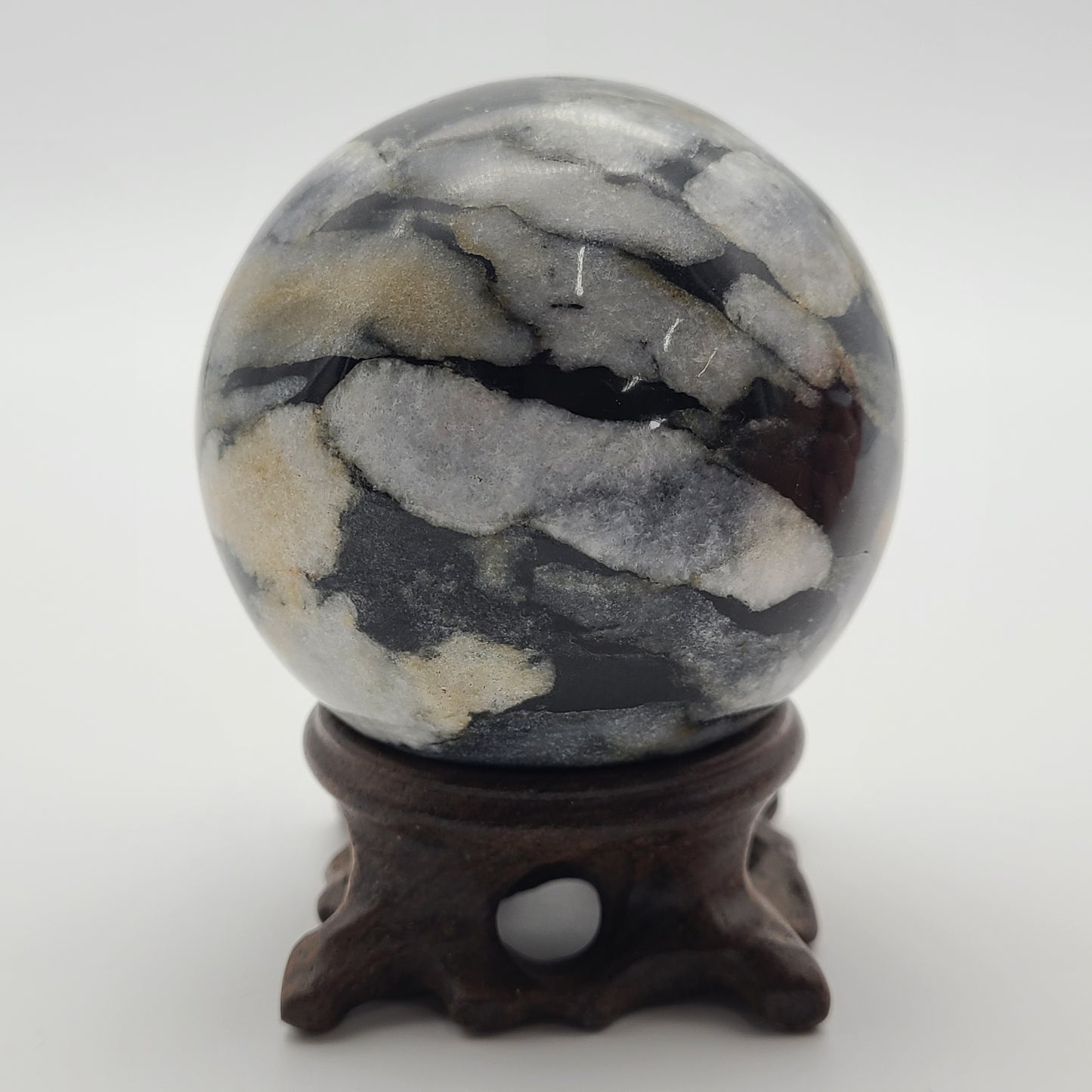 Shell Jasper Sphere