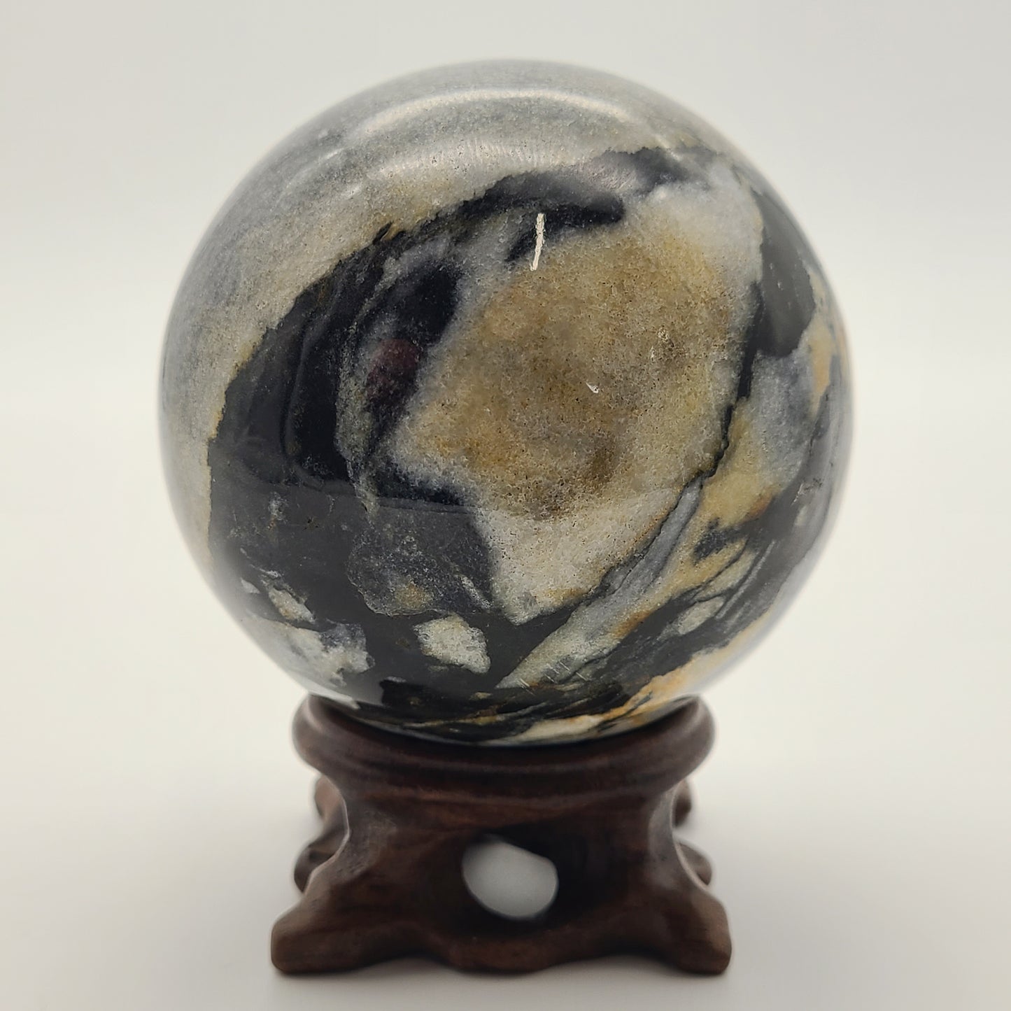 Shell Jasper Sphere