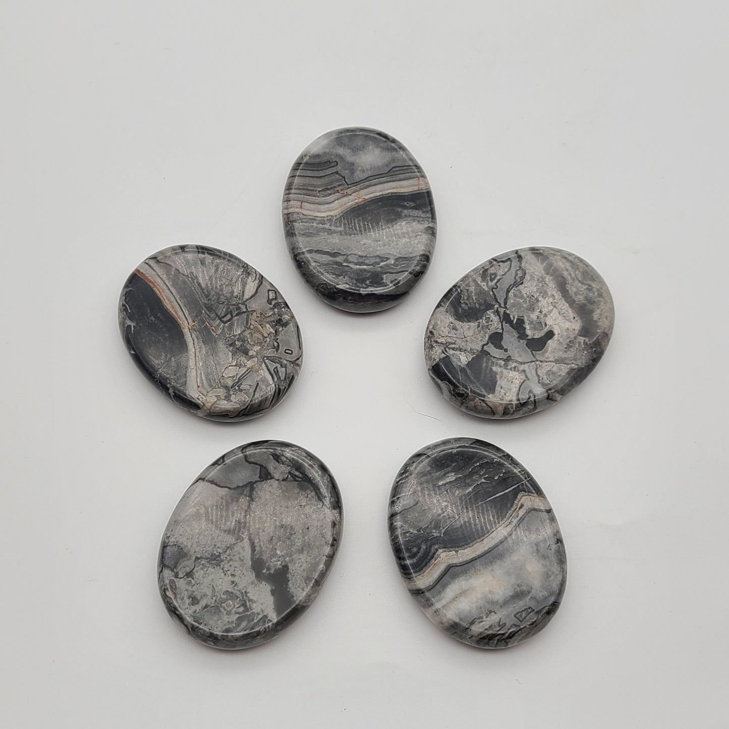 Zebra Jasper Worry Stone