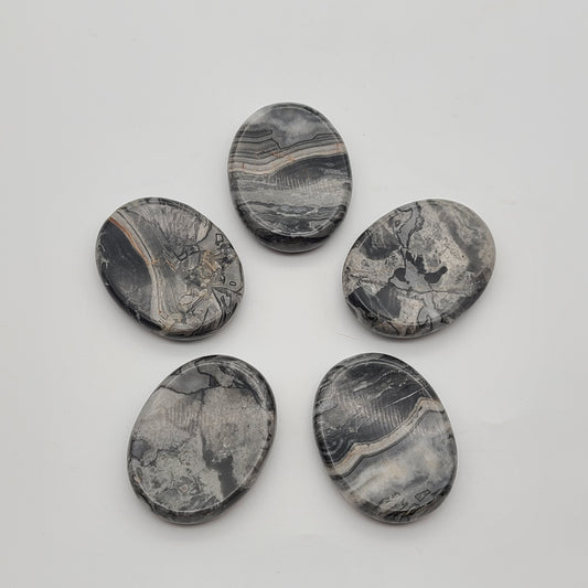 Zebra Jasper Worry Stone