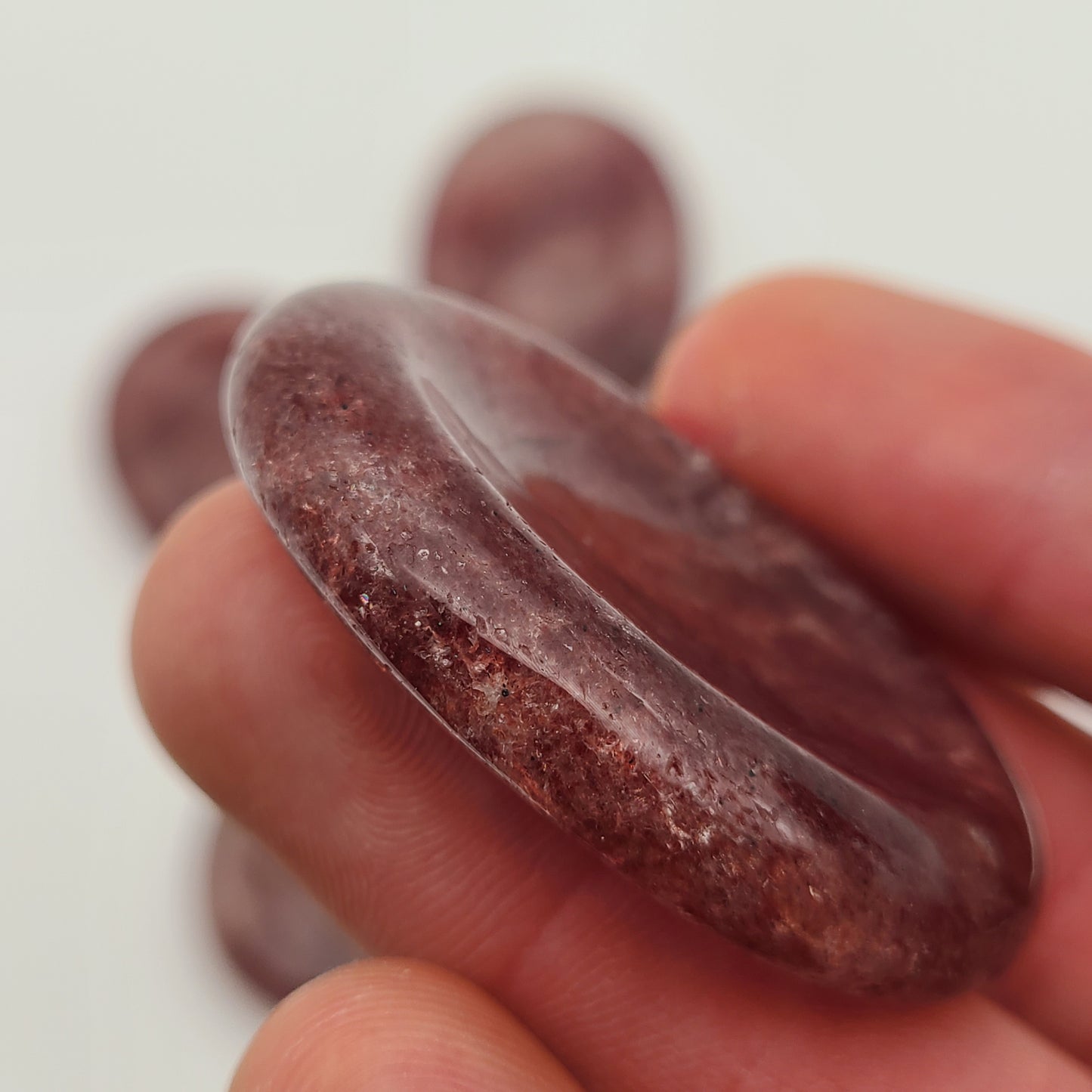 Strawberry Quartz Worry Stone