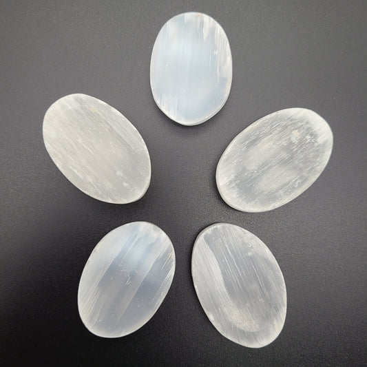 Selenite Worry Stone