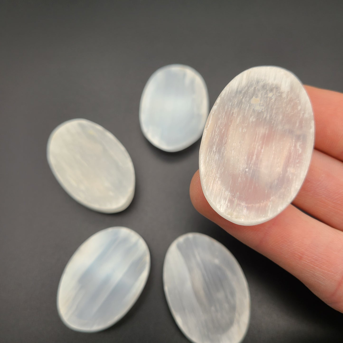 Selenite Worry Stone