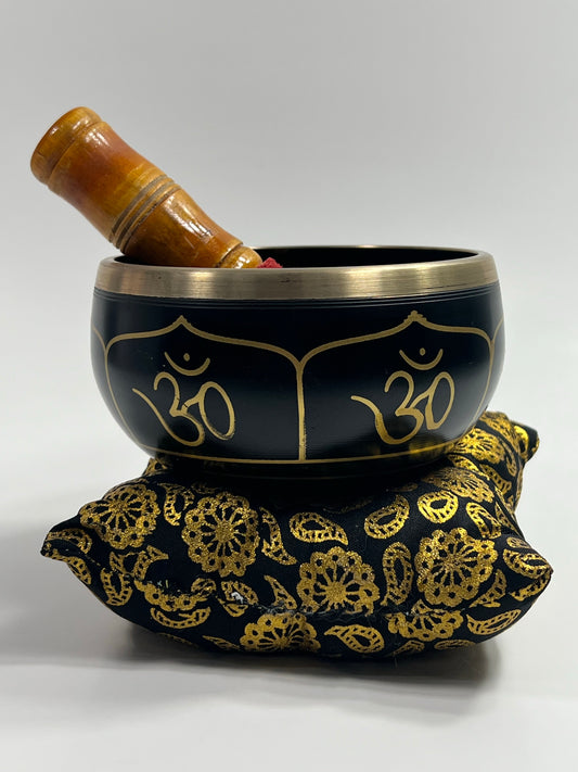 Tibetan Singing Bowl - Black Ohm