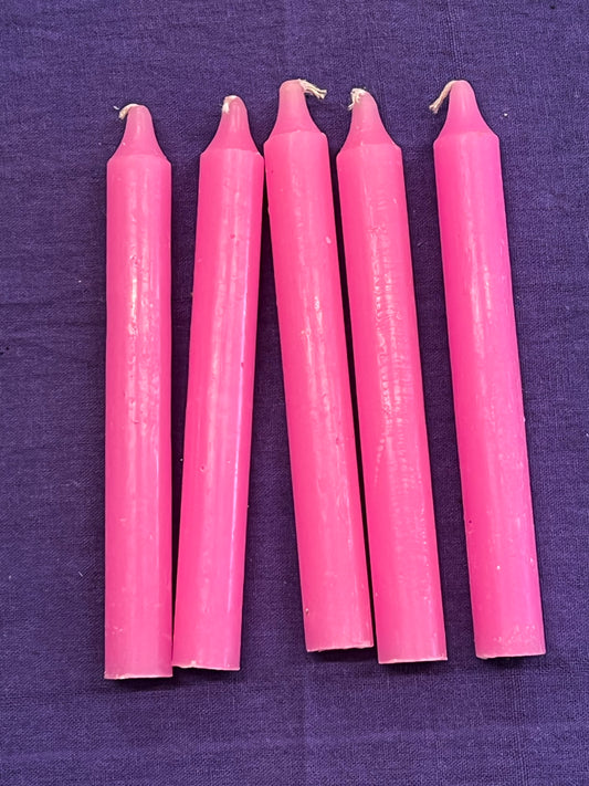 6” Pink candle