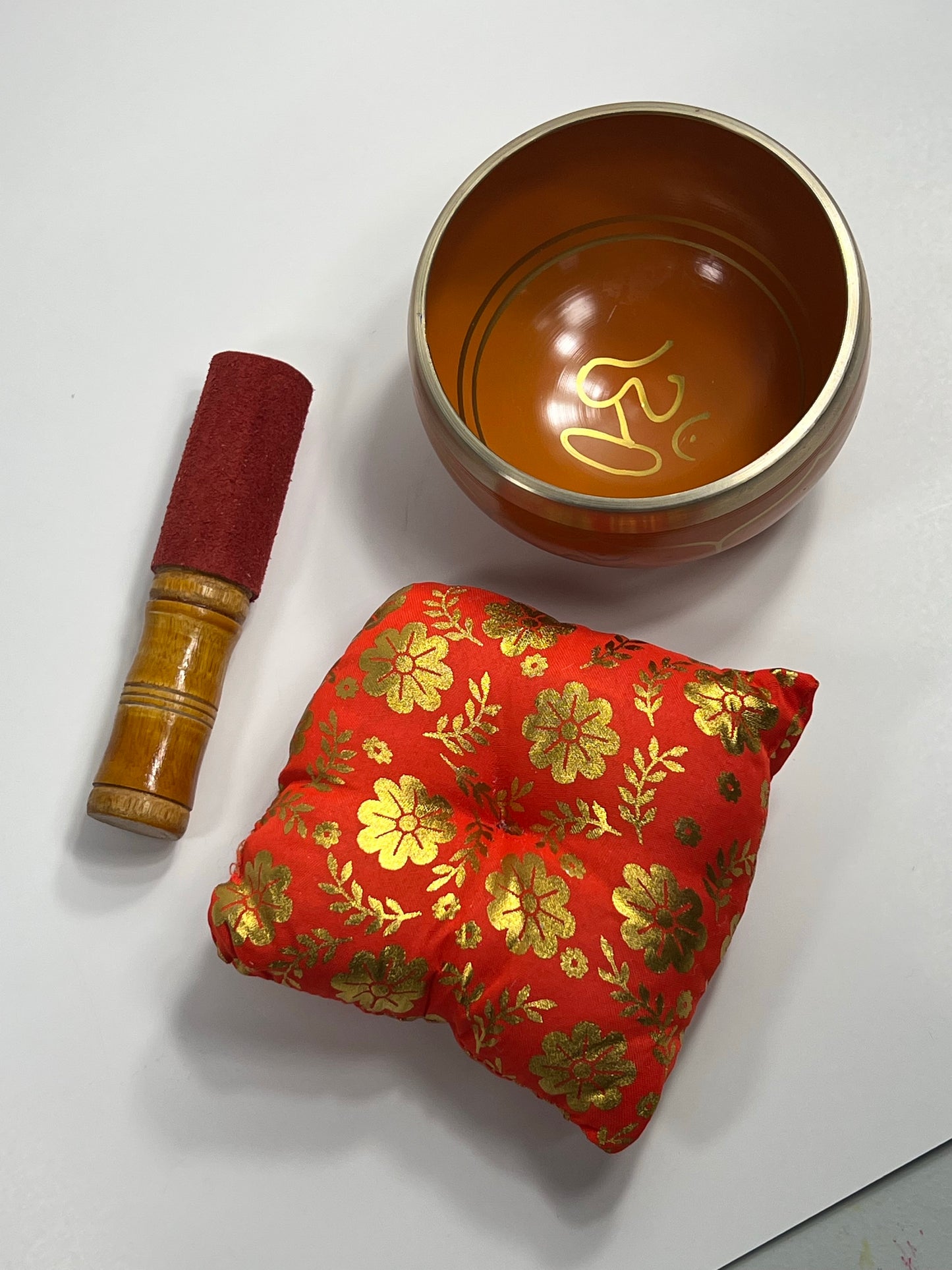 Tibetan Singing Bowl - Orange Ohm