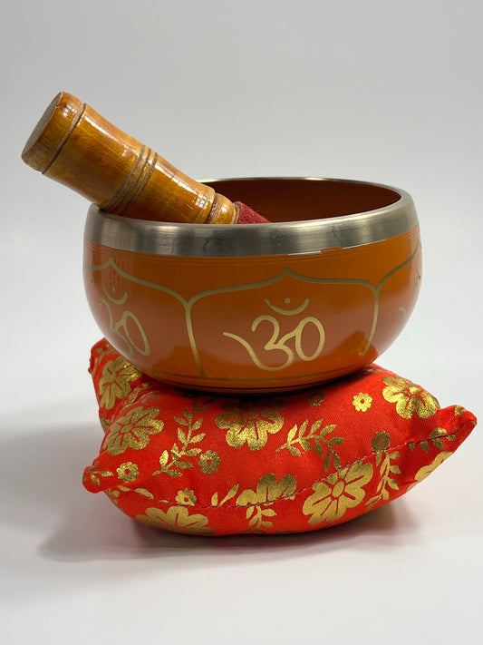 Tibetan Singing Bowl - Orange Ohm