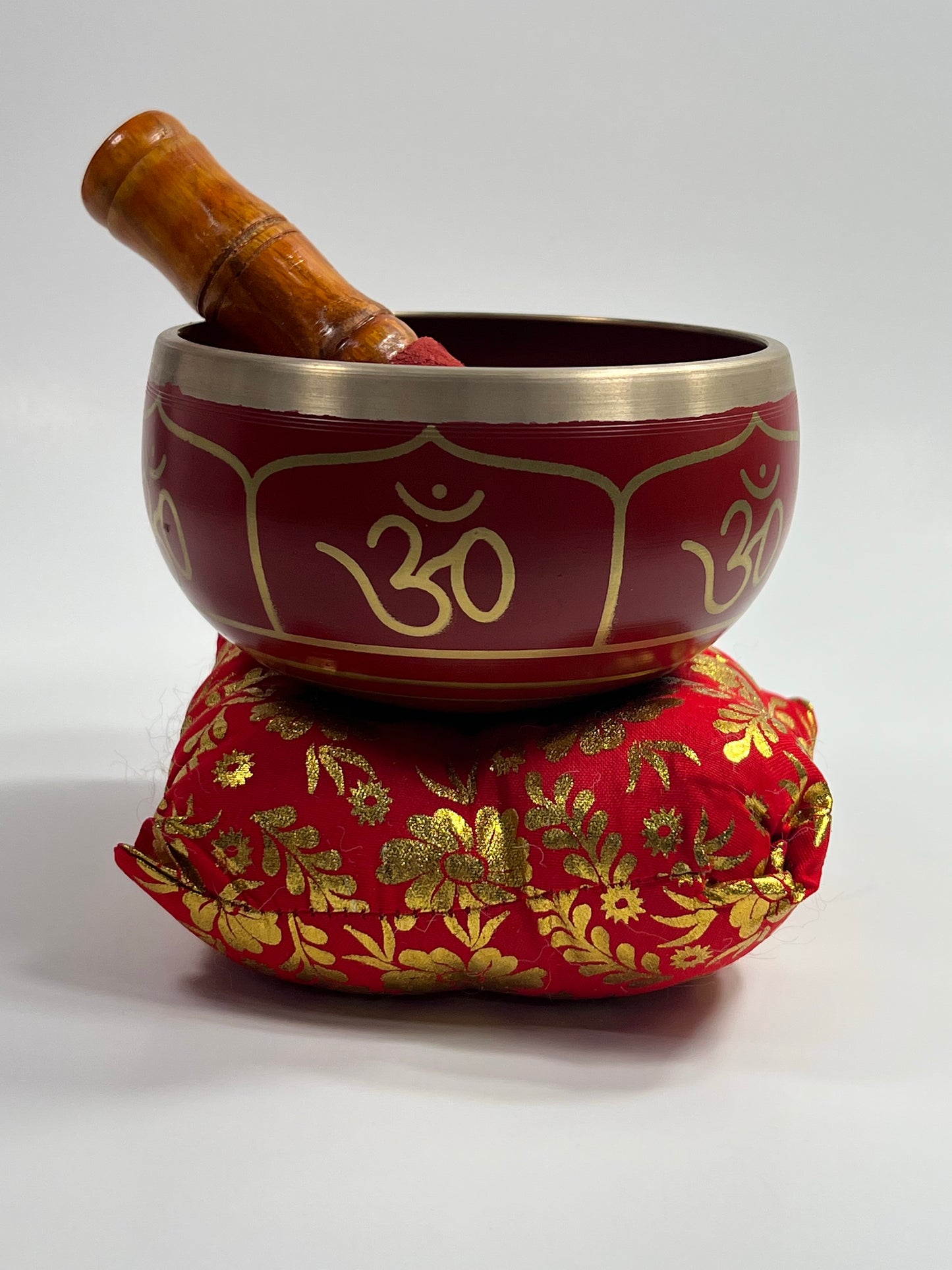 Tibetan Singing Bowl - Red Ohm