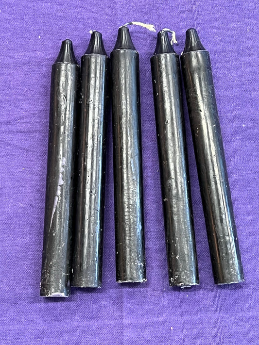 6” Black candle