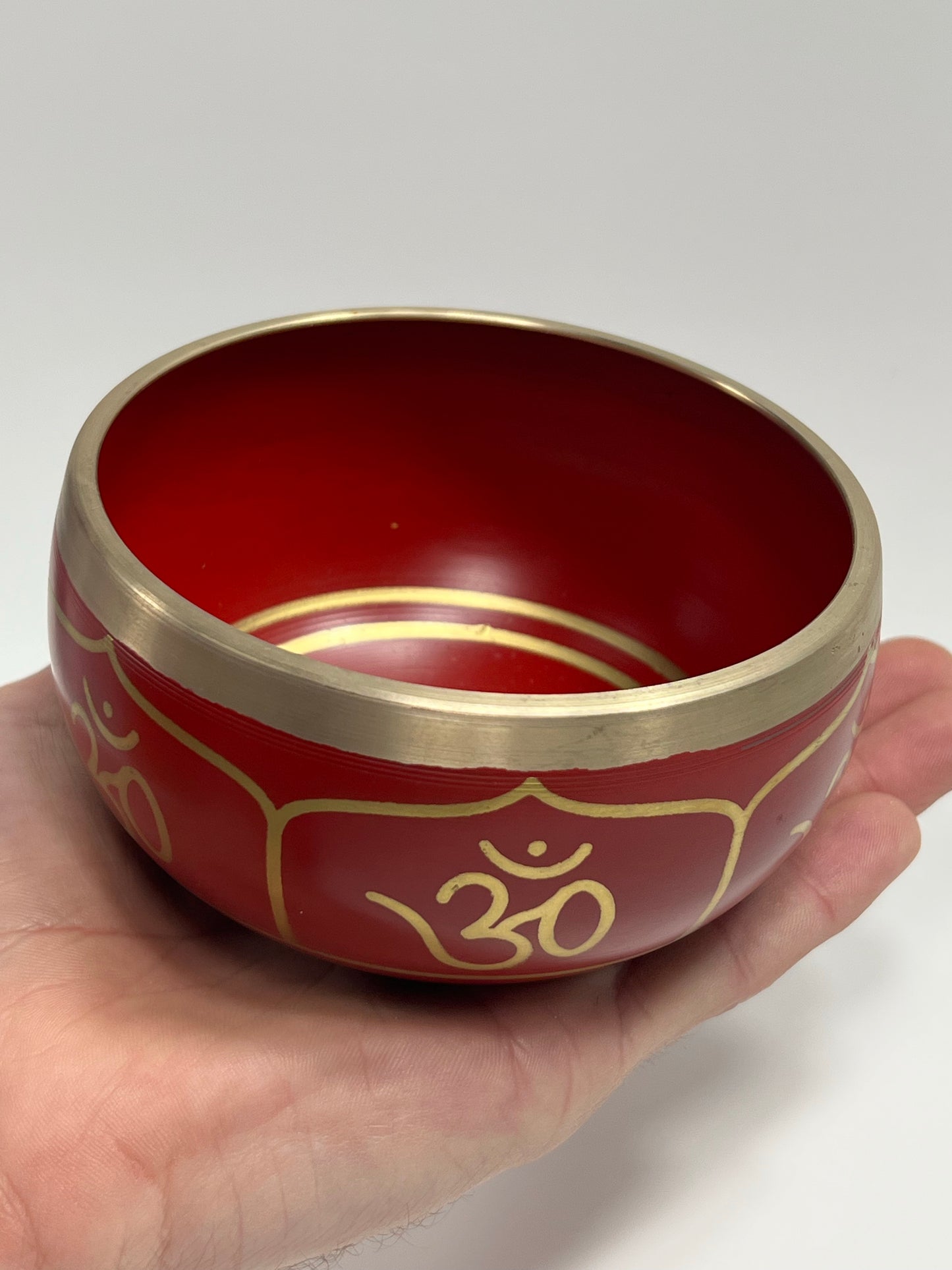 Tibetan Singing Bowl - Red Ohm