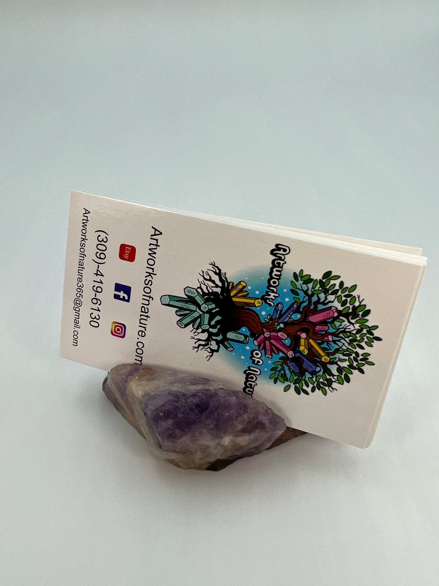 Amethyst Business Card Holder
